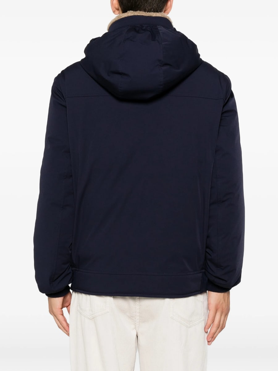 Brunello Cucinelli Brunello Cucinelli Shearling-collar Hooded Jacket, view 5