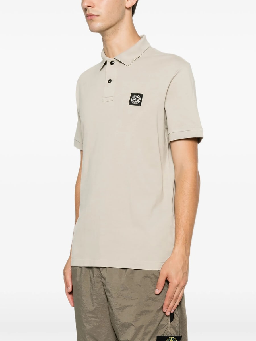 Stone Island Stone Island Logo-patch Piqué Polo Shirt, view 5