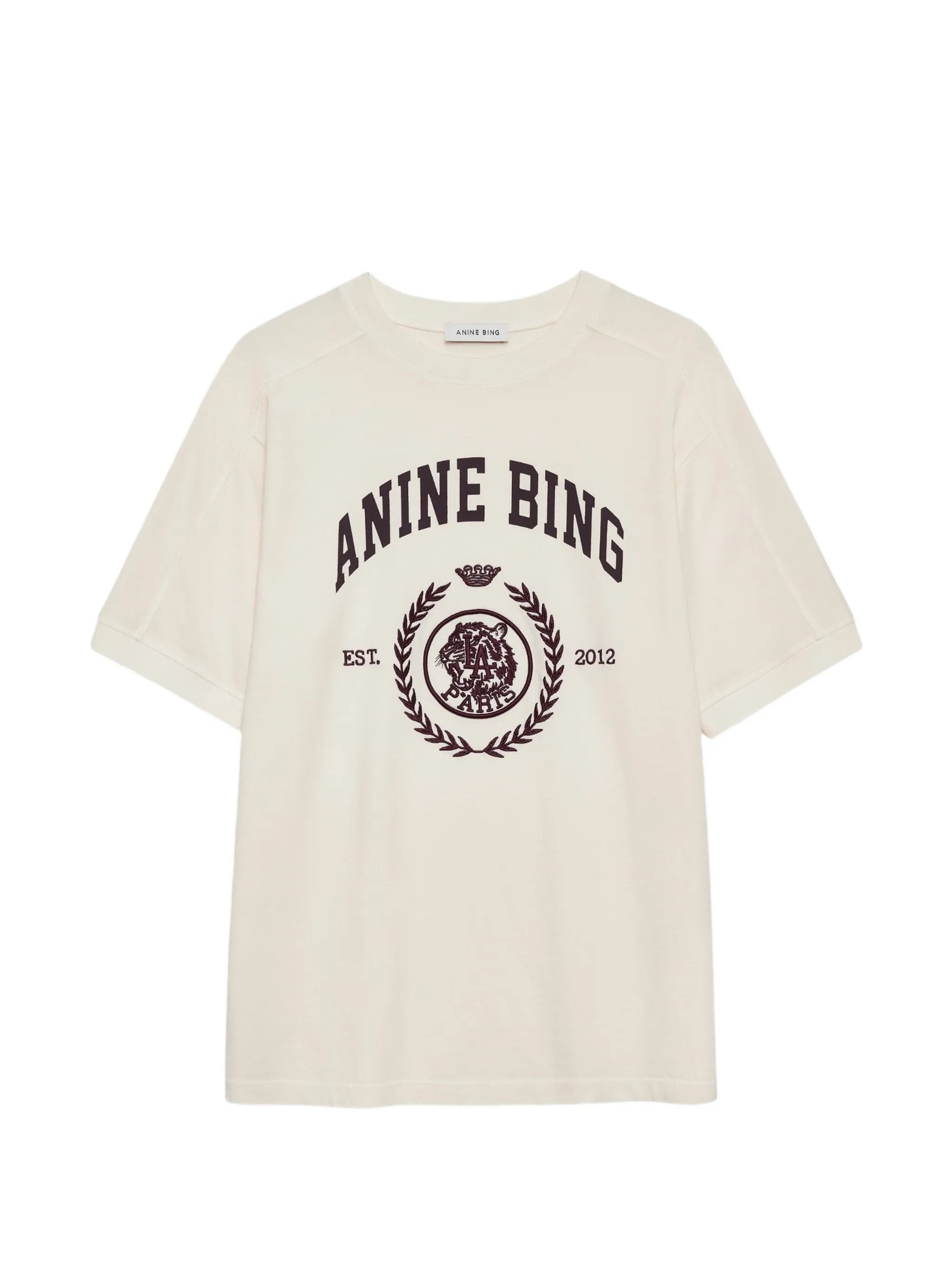 Anine Bing Anine Bing Jaylin T-shirt Collegiate - Cream
