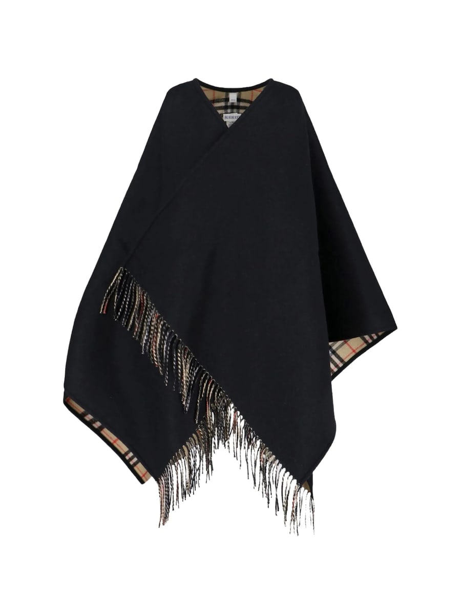 Burberry Burberry Reversible Check Wool Cape