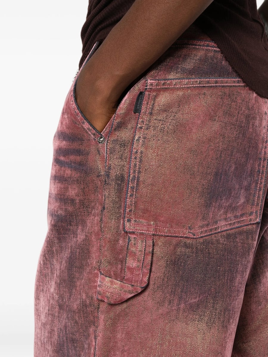 Haikure Haikure Washed-effect Hammer-loop Jeans, view 3