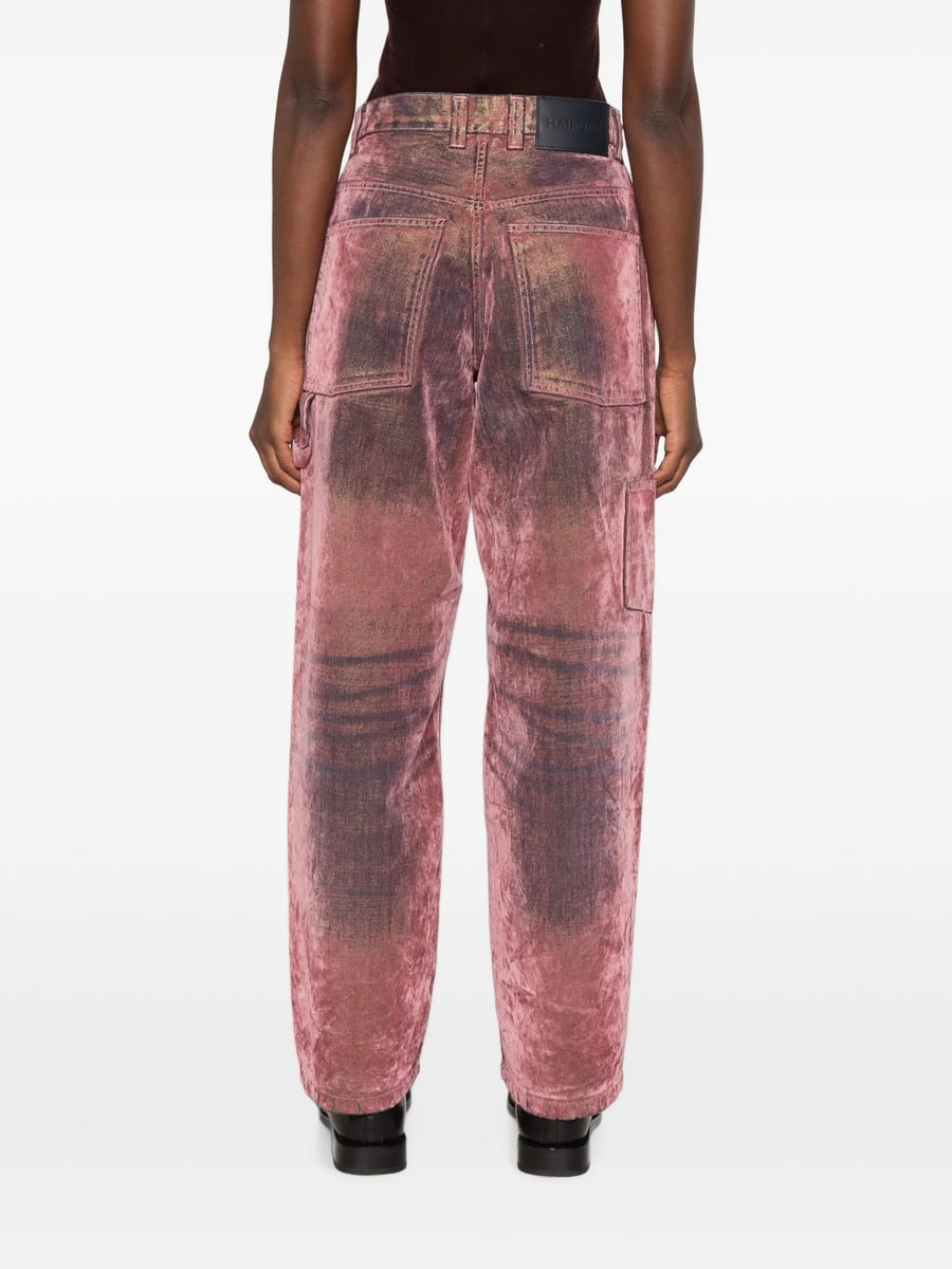 Haikure Haikure Washed-effect Hammer-loop Jeans, view 4