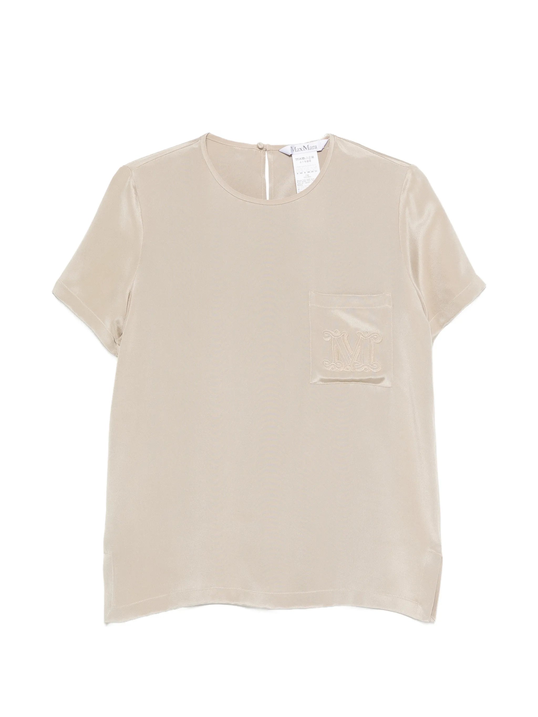 Max Mara Max Mara Pagano Logo-embroidered Pocket T-shirt