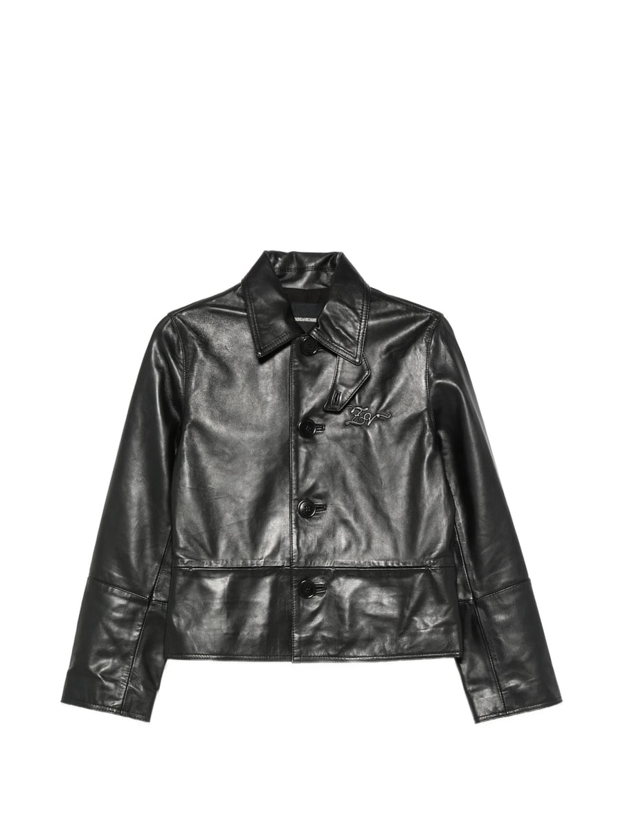 Zadig & Voltaire Zadig & Voltaire Leather Button-up Jacket