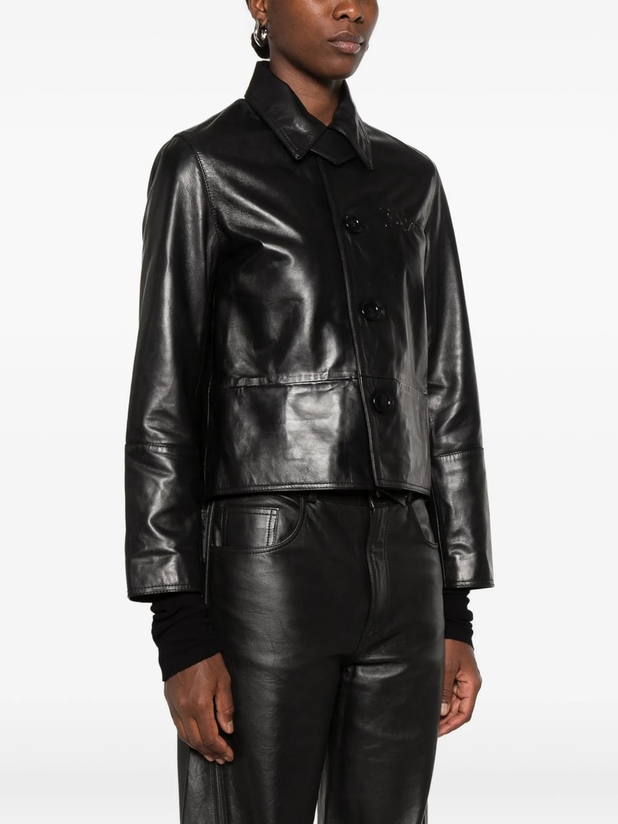 Zadig & Voltaire Zadig & Voltaire Leather Button-up Jacket, view 2