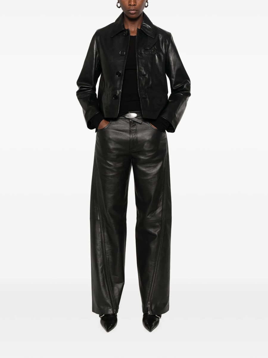 Zadig & Voltaire Zadig & Voltaire Leather Button-up Jacket, view 3