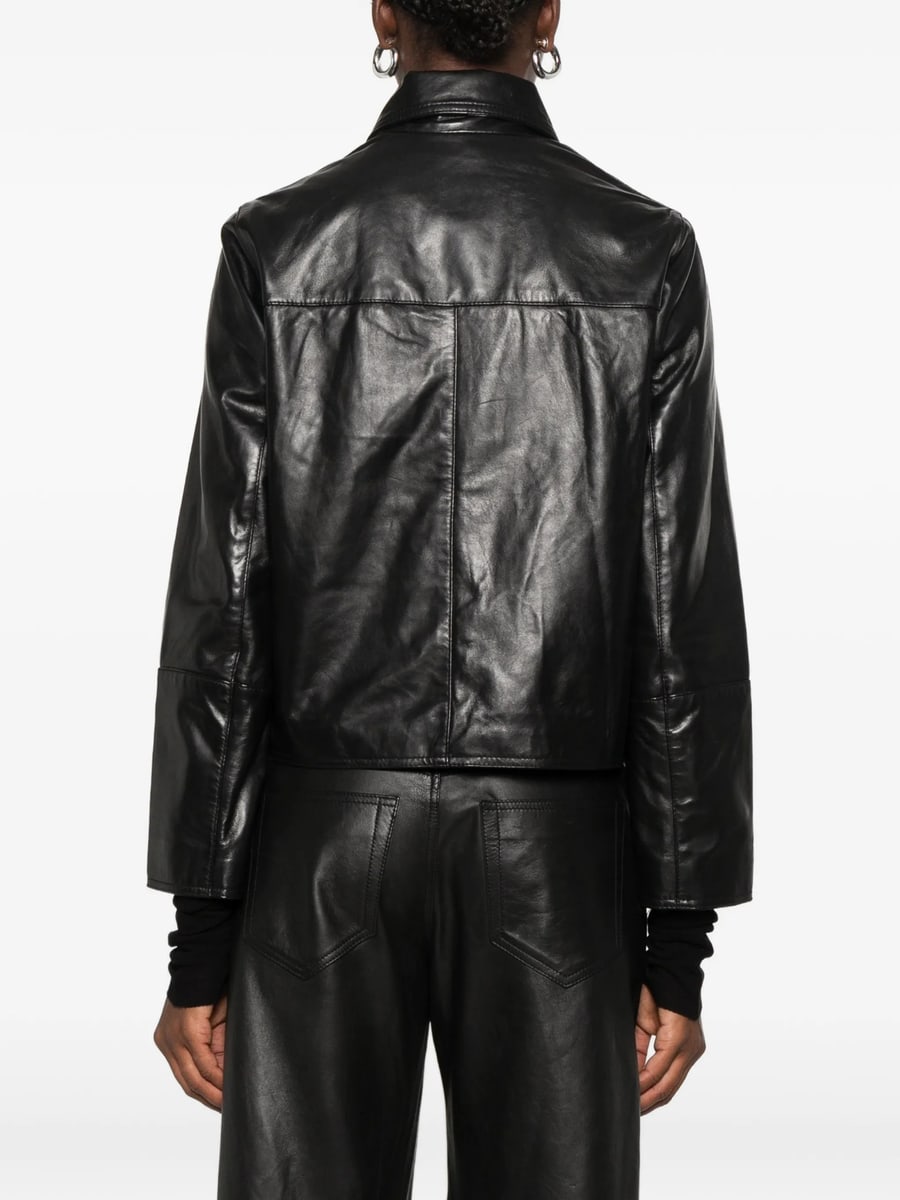 Zadig & Voltaire Zadig & Voltaire Leather Button-up Jacket, view 4