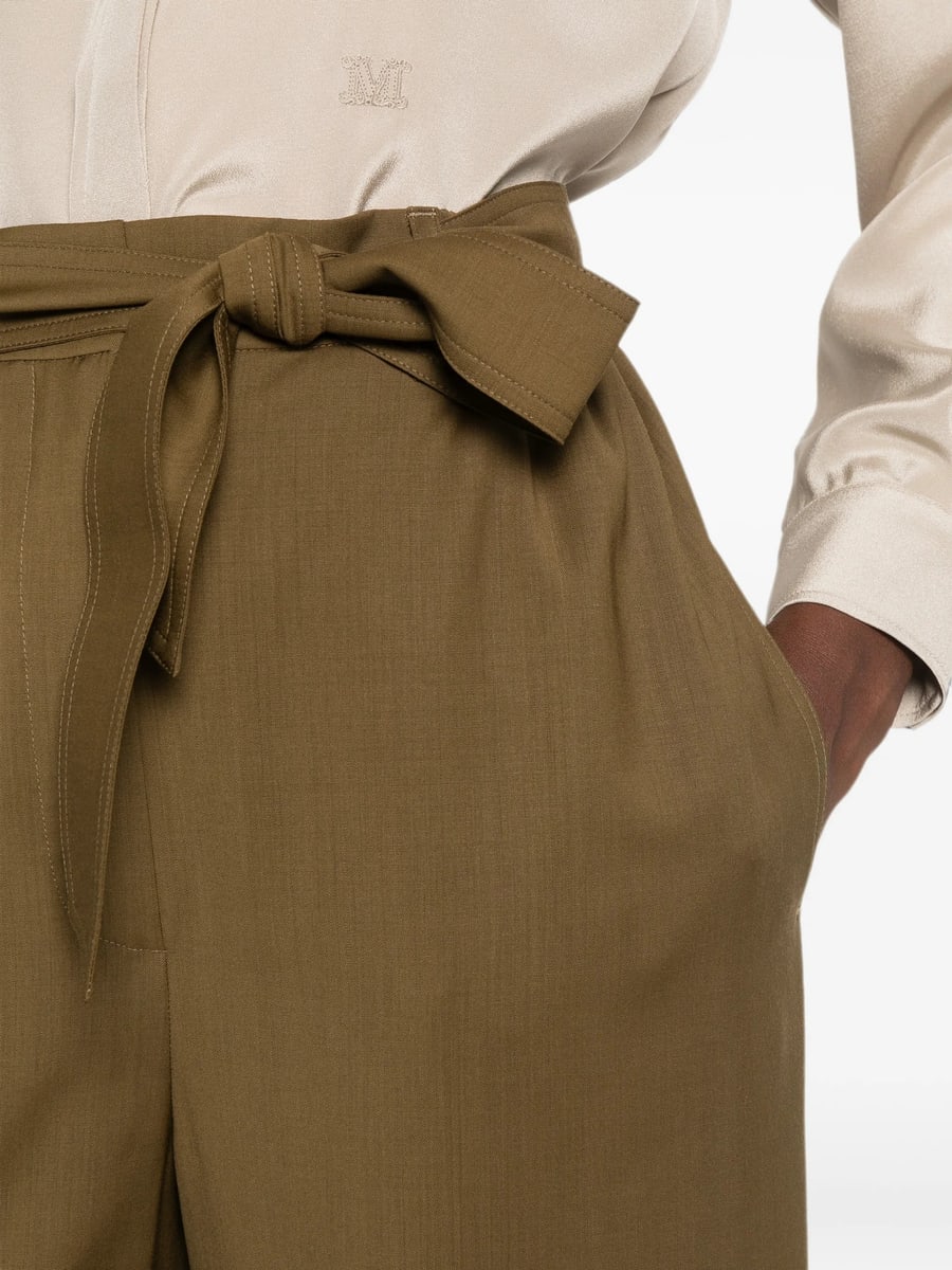 Max Mara Max Mara Editto Belted Virgin-wool Trousers, view 2