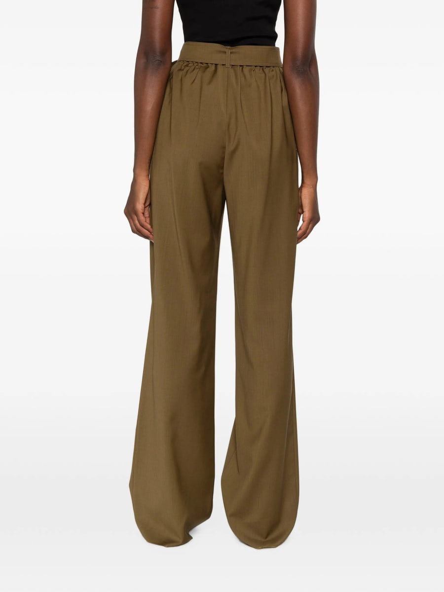 Max Mara Max Mara Editto Belted Virgin-wool Trousers, view 3