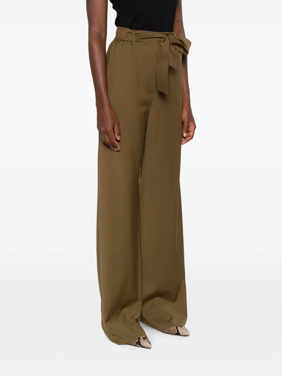 Max Mara Max Mara Editto Belted Virgin-wool Trousers, view 4