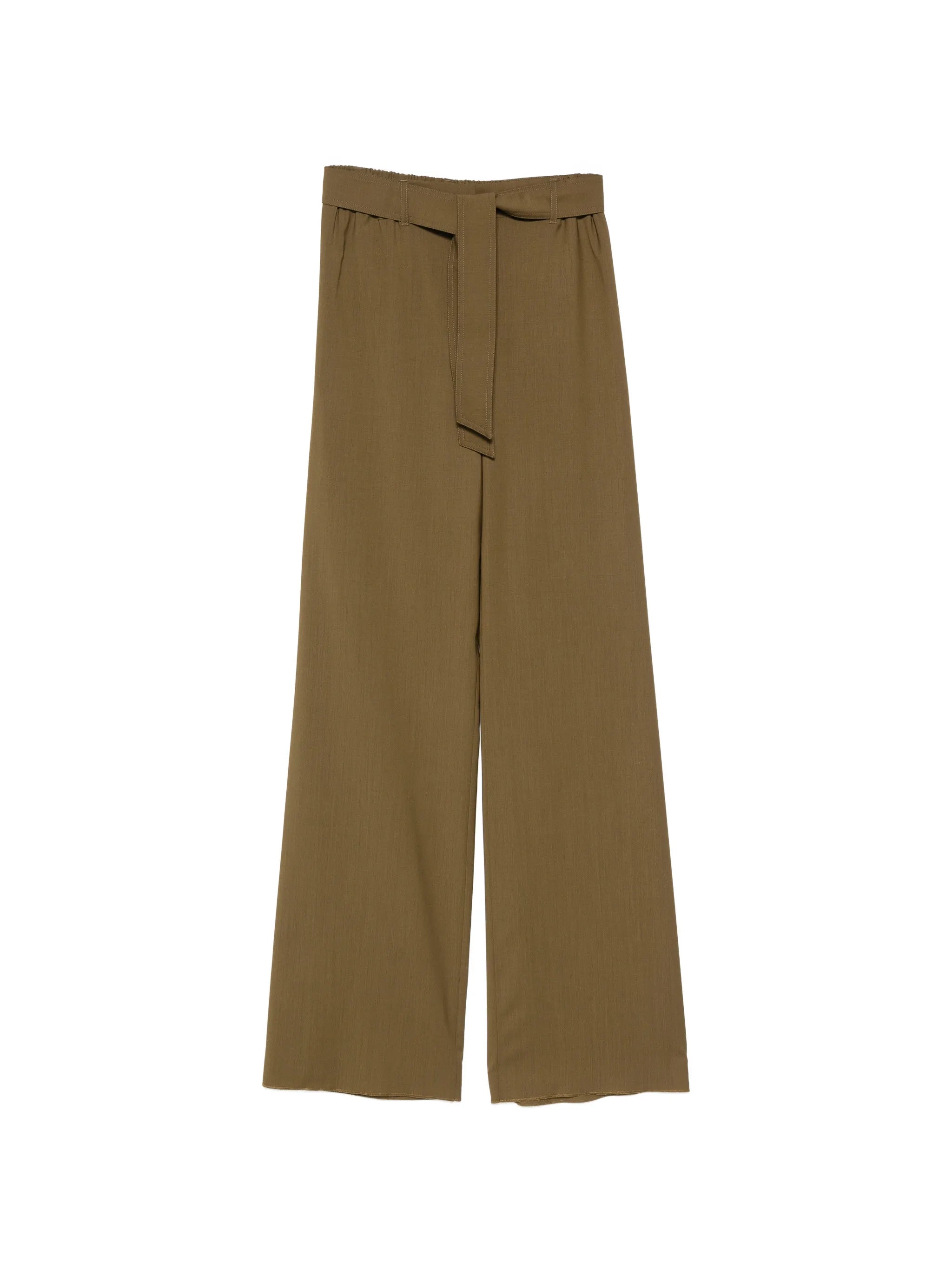 Max Mara Max Mara Editto Belted Virgin-wool Trousers