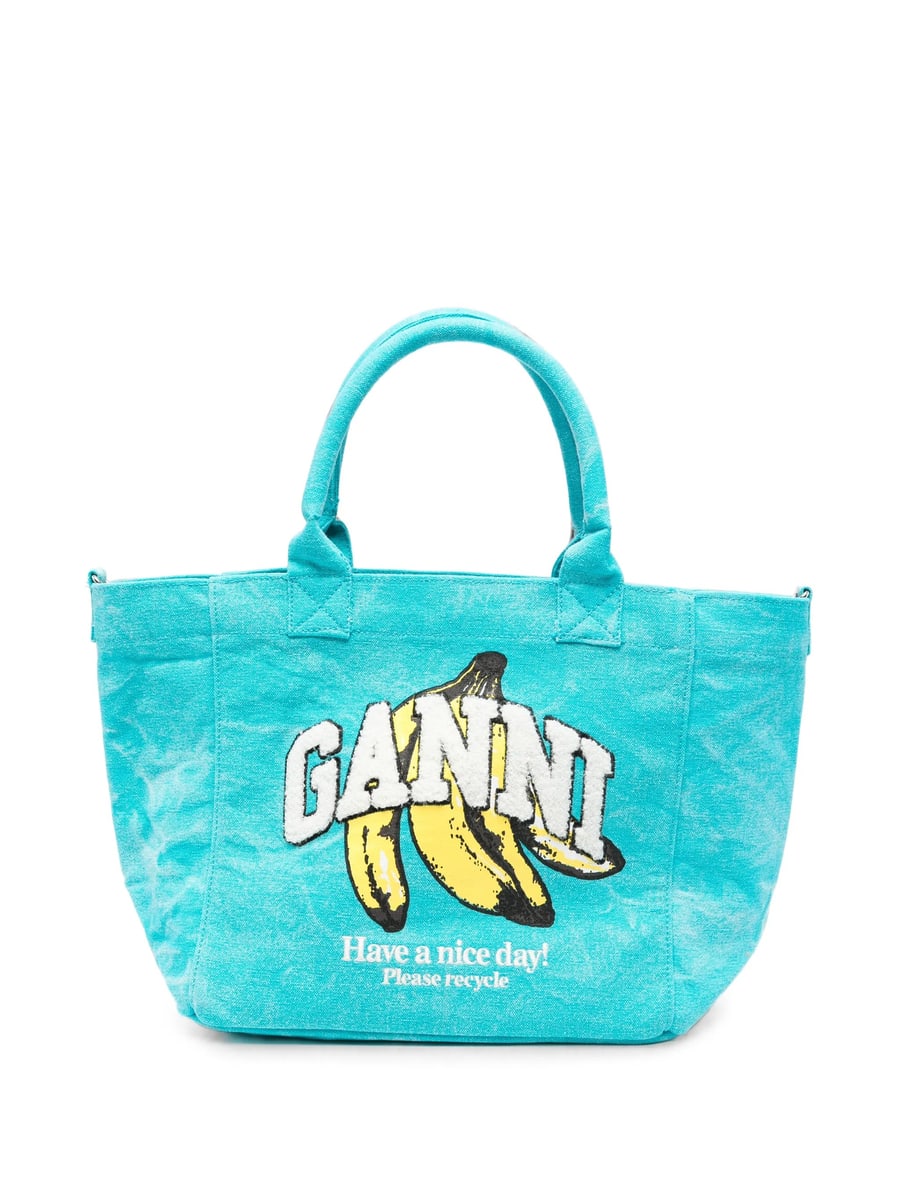 Ganni Ganni Banana-print Tote Bag