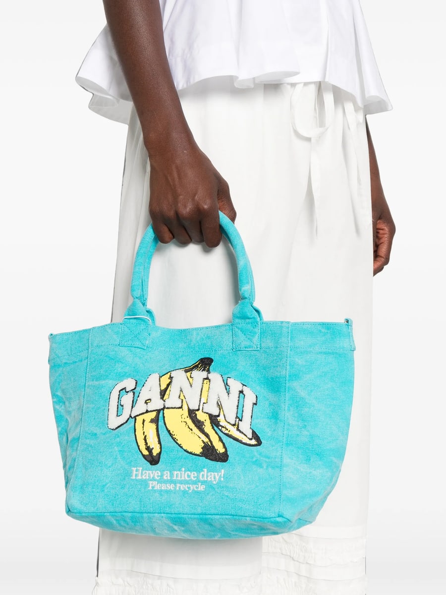 Ganni Ganni Banana-print Tote Bag, view 4
