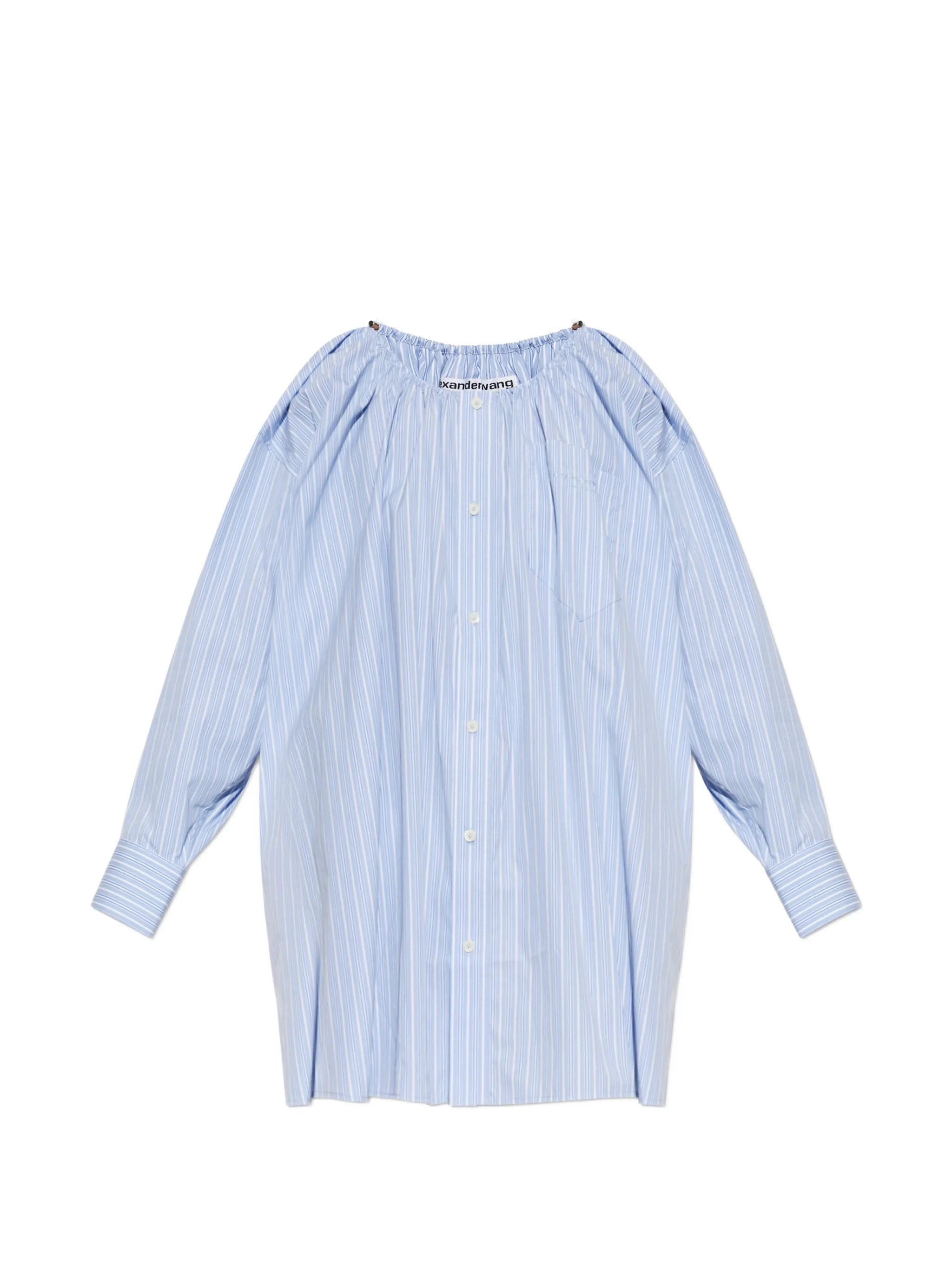 Alexander Wang Alexander Wang Bungee Scoop-neck Mini Shirt Dress