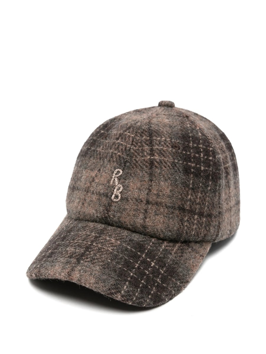 Ruslan Baginskiy Ruslan Baginskiy Check-pattern Monogram-embroidered Baseball Cap