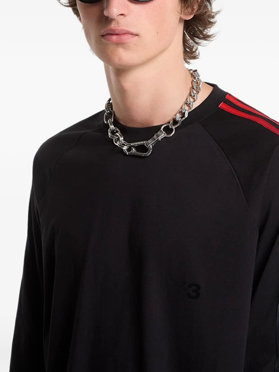 Y-3 Y-3 Raglan-sleeve Side-stripe T-shirt, view 2