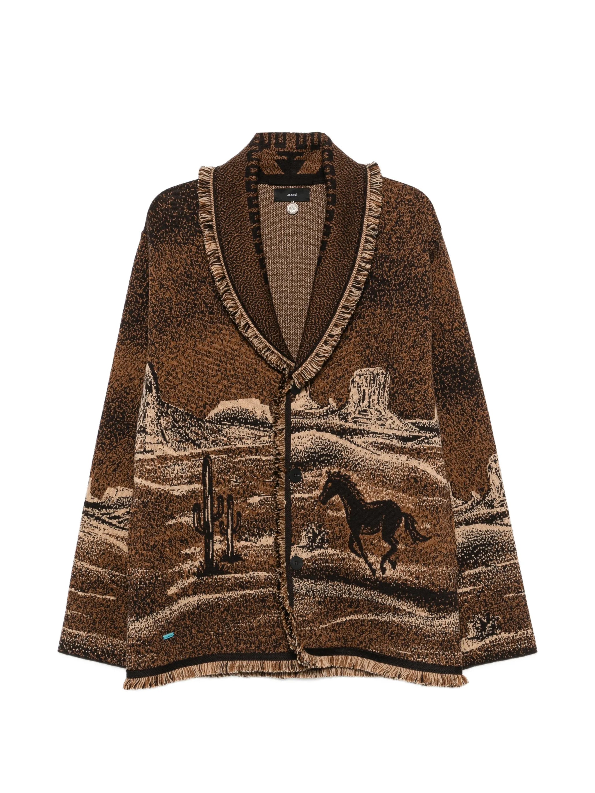 Alanui Alanui Landscape-pattern Fringed Jacket