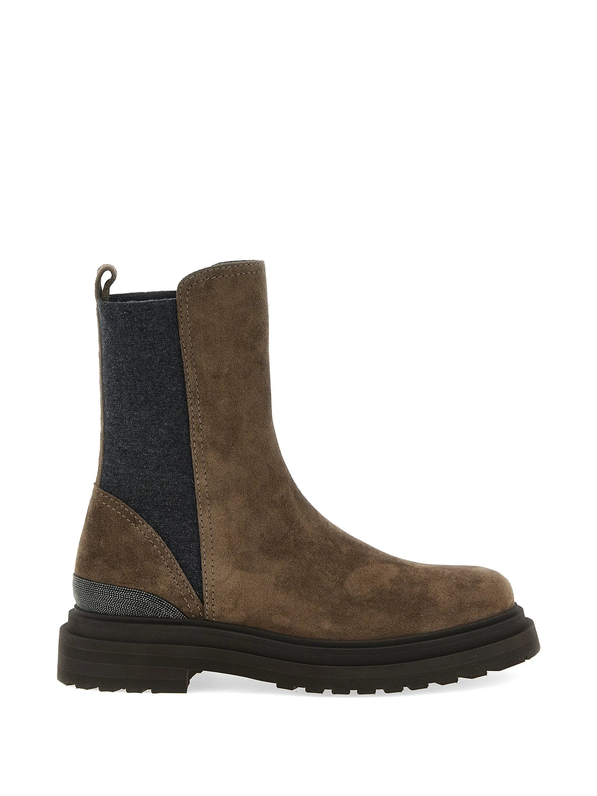 Brunello Cucinelli Brunello Cucinelli Monili-embellished Suede Ankle Boots