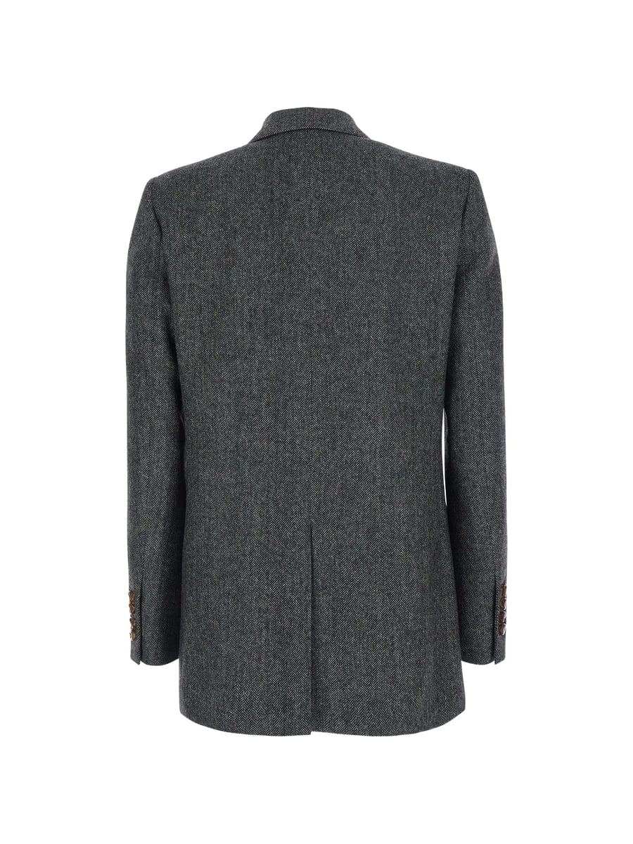 Blazé Milano Blazé Milano Herringbone-pattern Double-breasted Blazer, view 2