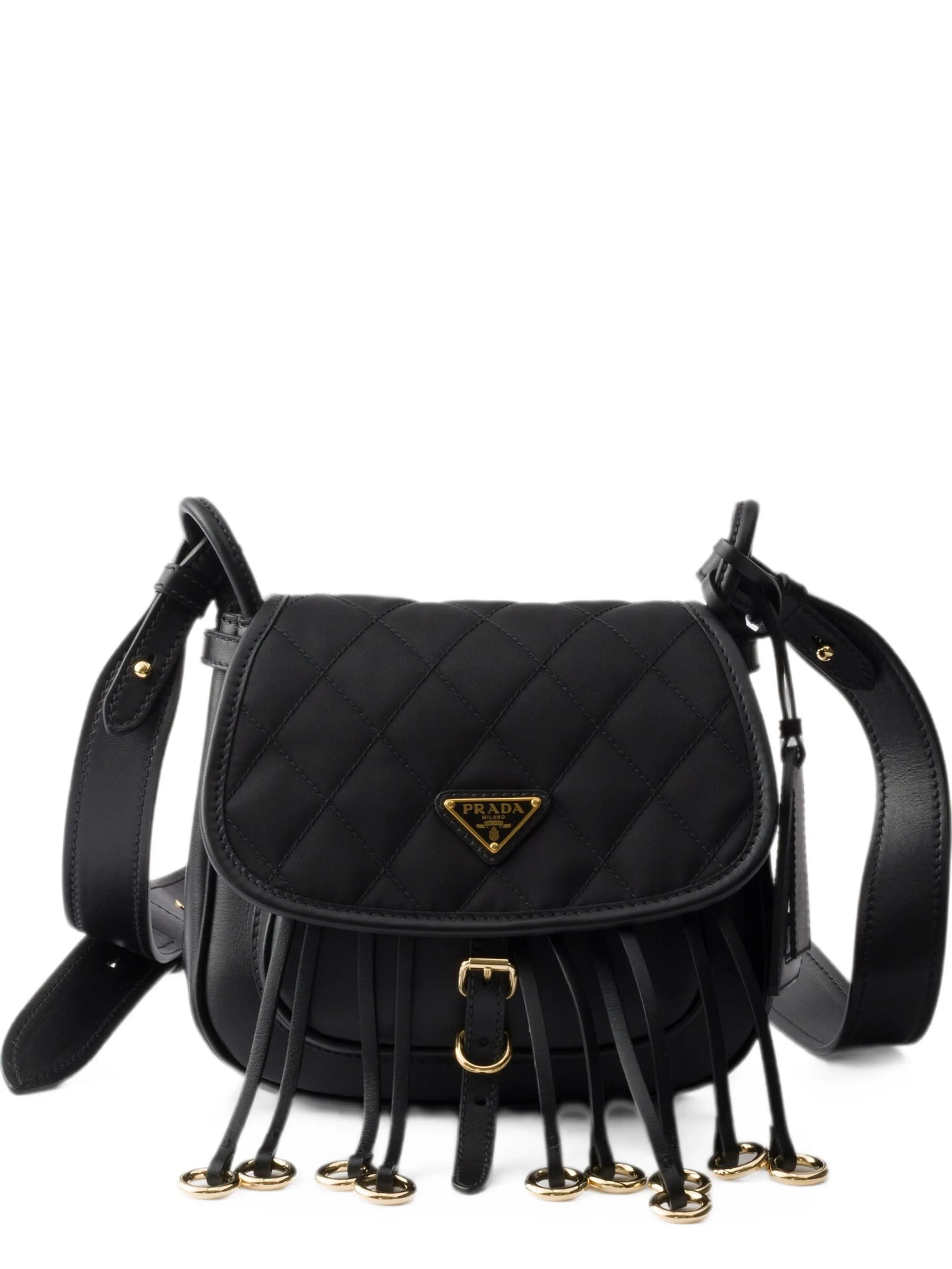 Prada Prada Corsaire Re-Nylon And Leather Mini Shoulder Bag