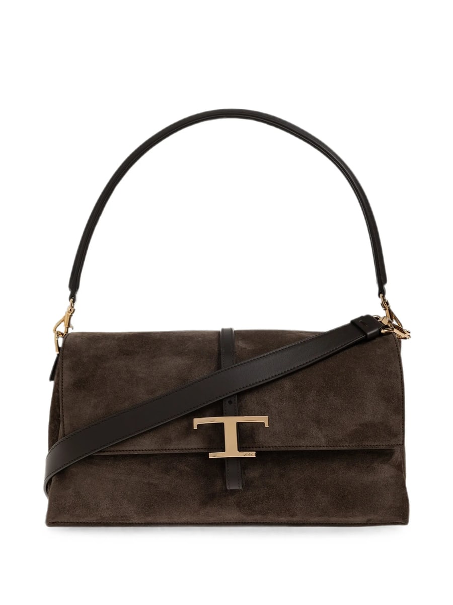 Tod's Tod's T Timeless Suede Shoulder Bag