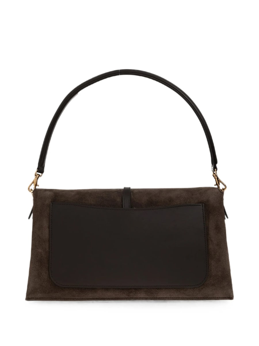 Tod's Tod's T Timeless Suede Shoulder Bag, view 6