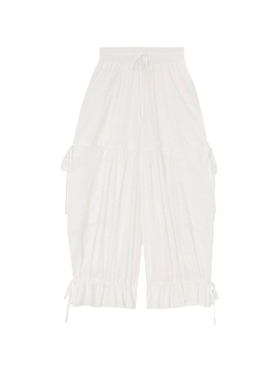Ganni Ganni Ruffled Drawstring Trousers