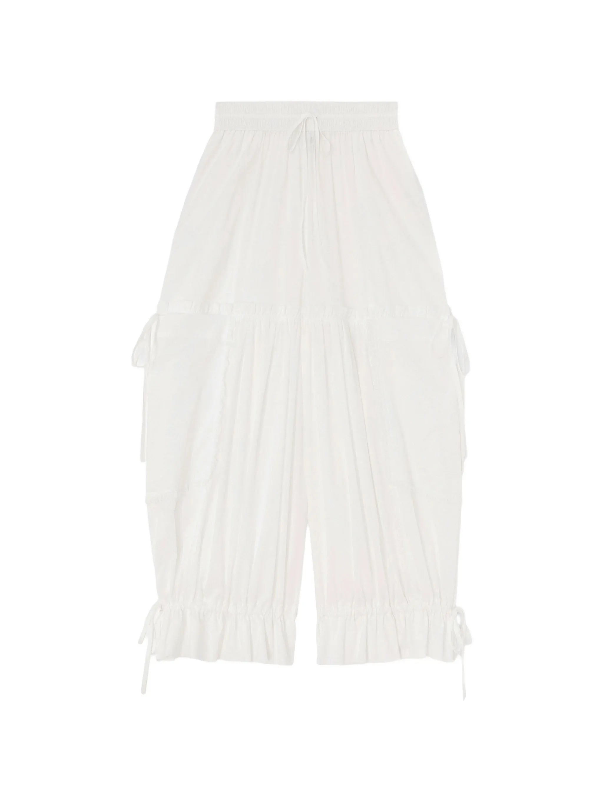 Ganni Ganni Ruffled Drawstring Trousers