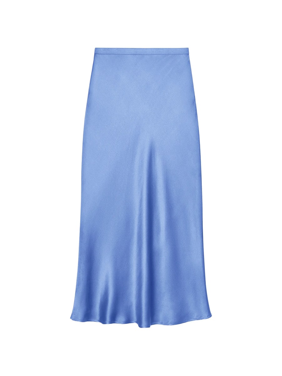 Anine Bing Anine Bing Bar Silk Skirt - Storm Blue