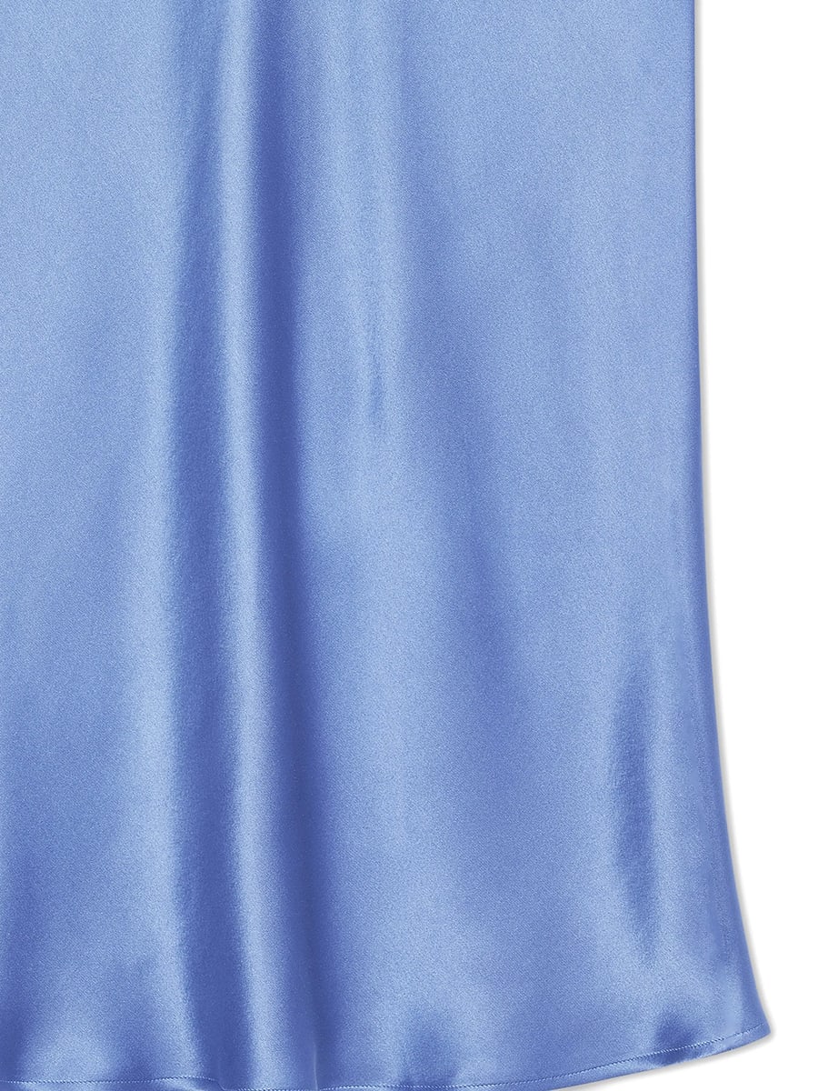 Anine Bing Anine Bing Bar Silk Skirt - Storm Blue, view 4