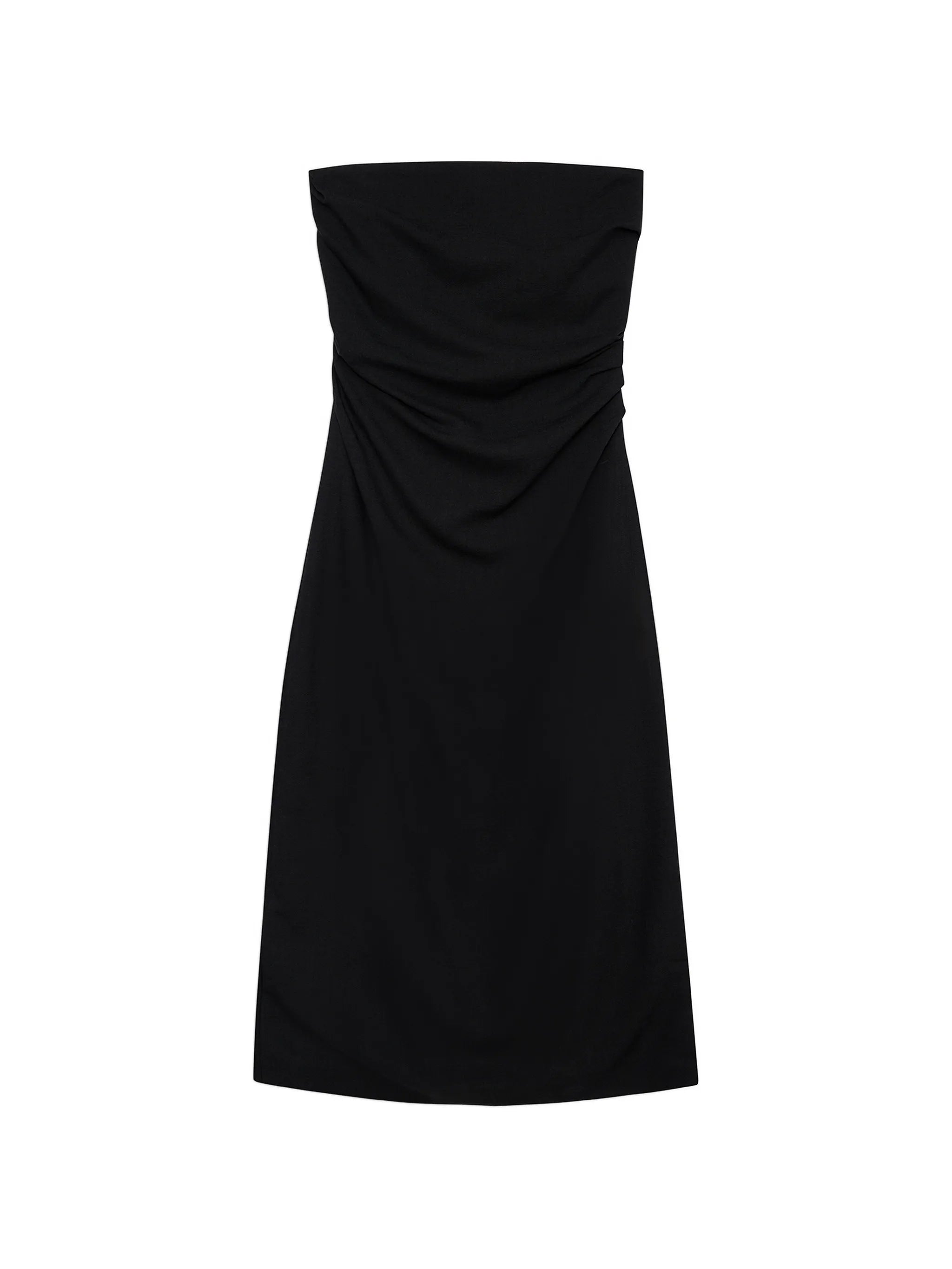 Anine Bing Anine Bing Tyla Strapless Gathered Midi Dress