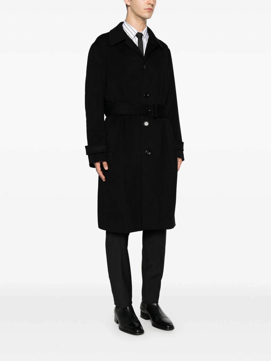 Lardini Lardini Belted Single-breasted Coat, view 4