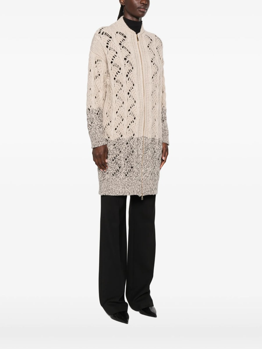 Fabiana Filippi Fabiana Filippi Open-knit Zip-up Cardigan, view 5