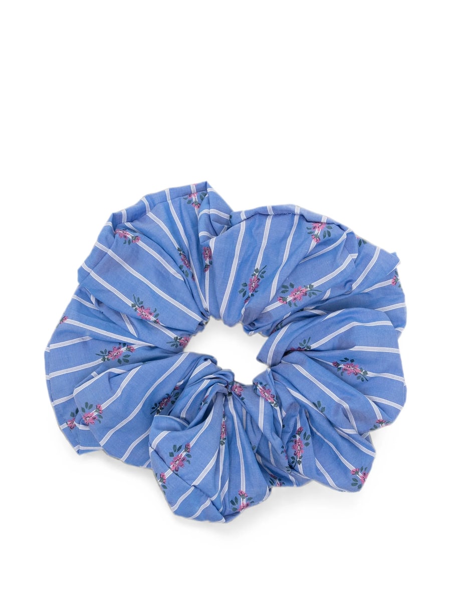 Etro Etro Floral-print Striped Scrunchie