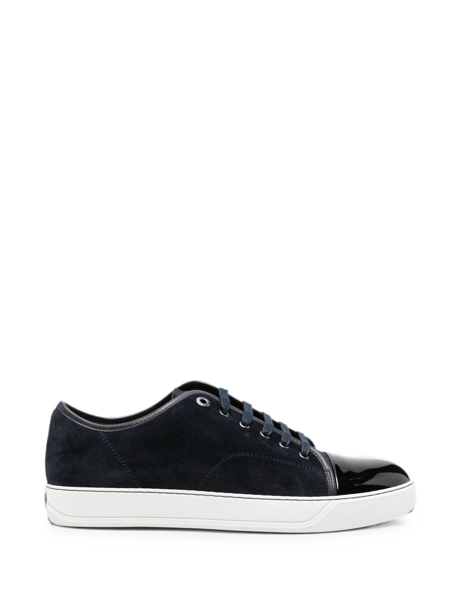 Lanvin Lanvin DBB1 Patent-toe Suede Sneakers