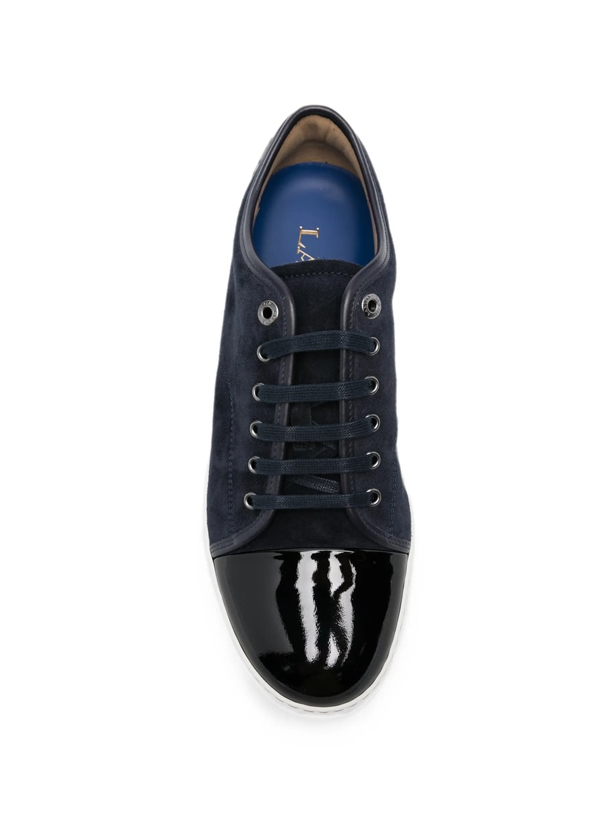 Lanvin Lanvin DBB1 Patent-toe Suede Sneakers, view 2