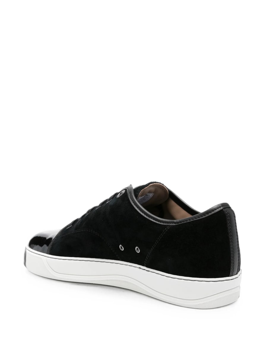 Lanvin Lanvin DBB1 Patent-toe Suede Sneakers, view 3