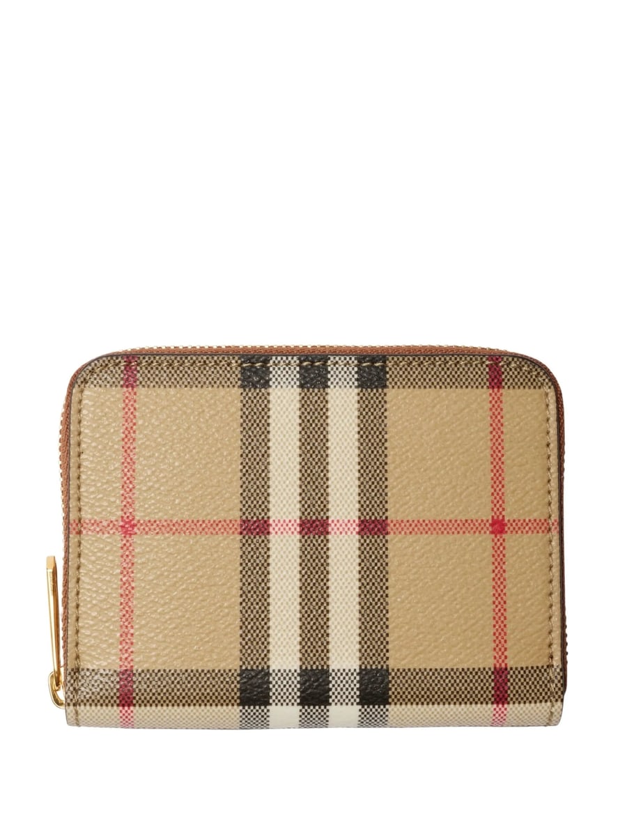 Burberry Burberry Small Check Zip Wallet