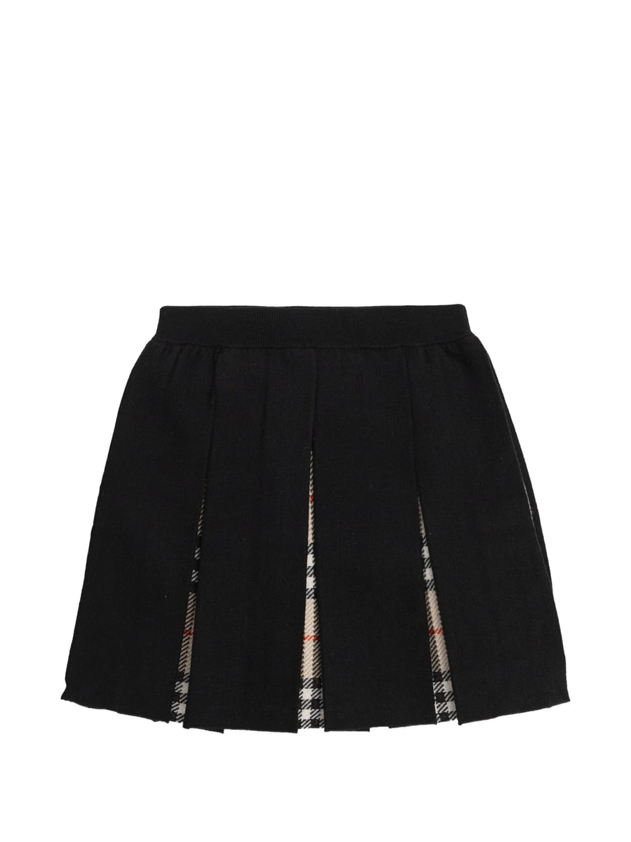 Burberry Burberry Check-panel Pleated Skirt, view 3