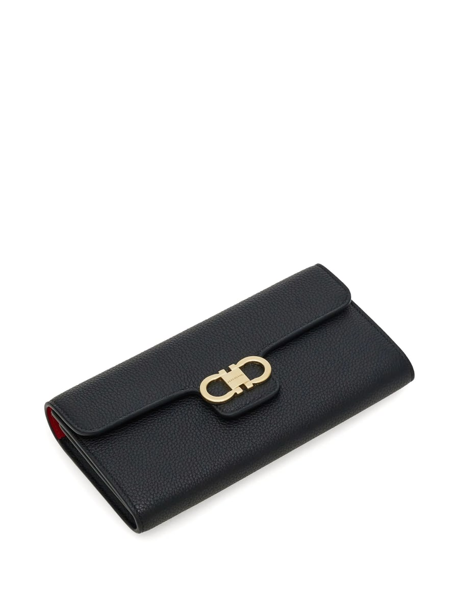 Ferragamo Ferragamo Gancini Wallet With Shoulder Strap, view 3