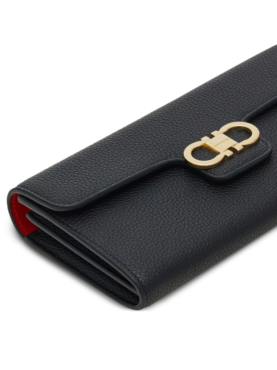 Ferragamo Ferragamo Gancini Wallet With Shoulder Strap, view 5