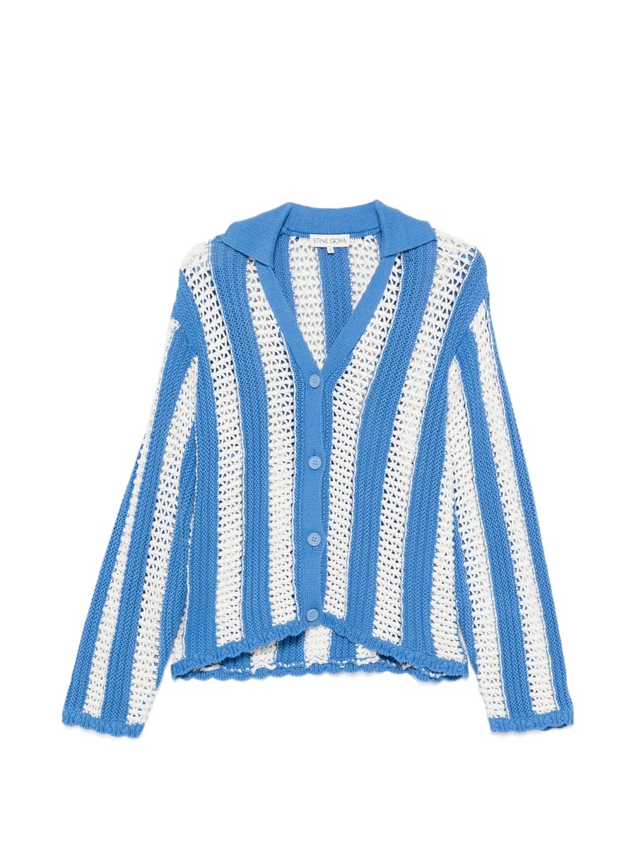 Stine Goya Stine Goya Striped Open-knit Cardigan