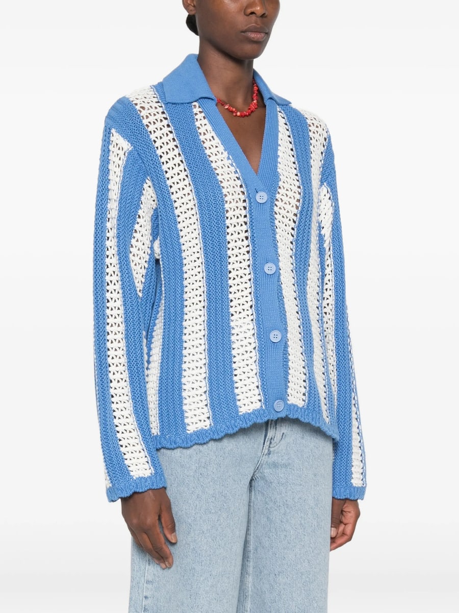 Stine Goya Stine Goya Striped Open-knit Cardigan, view 3