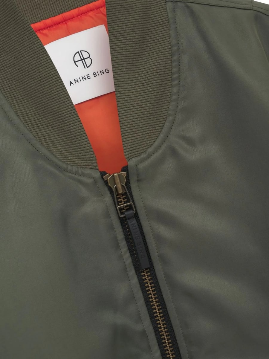 Anine Bing Anine Bing Leon Satin Bomber Jacket, view 4