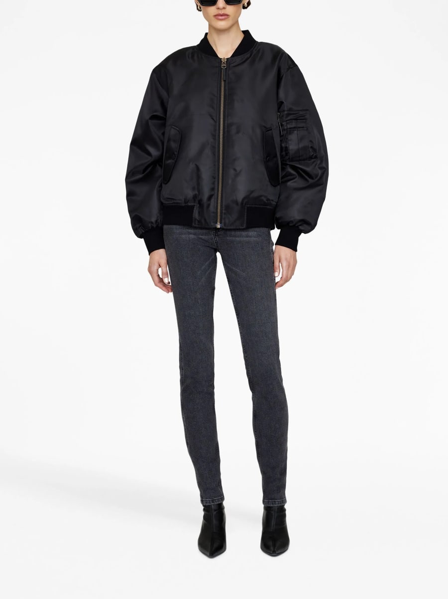 Anine Bing Anine Bing Leon Zipped Bomber Jacket, view 2