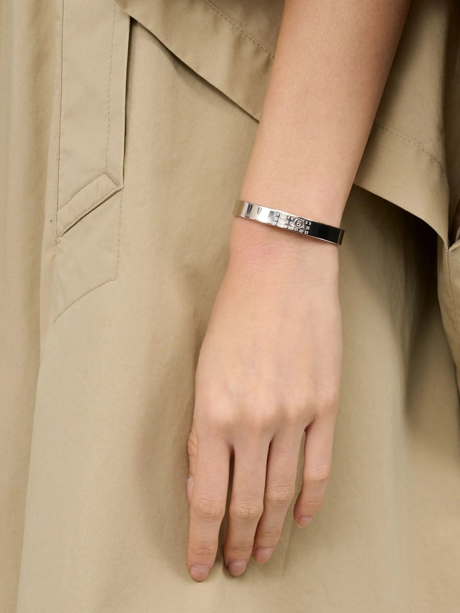 MM6 Maison Margiela Mm6 Maison Margiela Engraved Numeric Cuff Bracelet, view 3