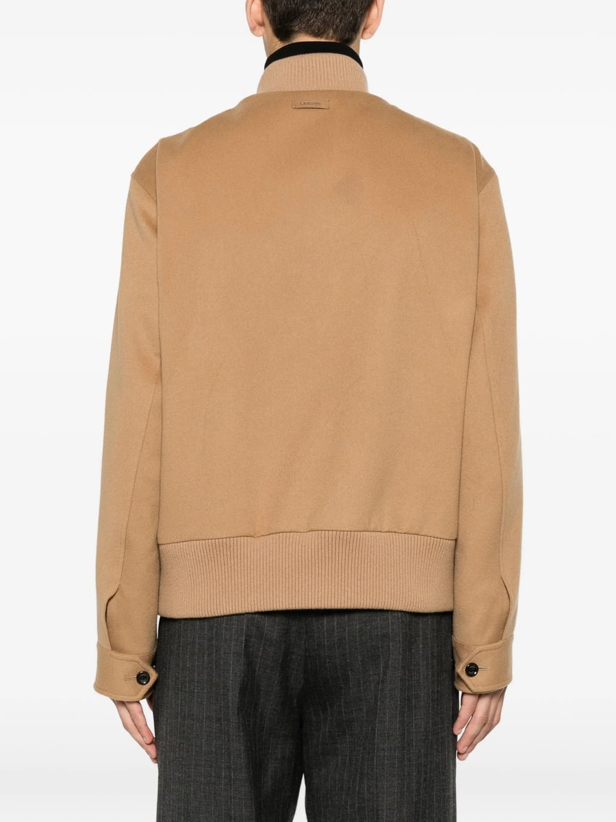 Lardini Lardini Button-up Ribbed-trim Jacket, view 3