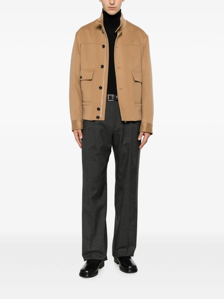 Lardini Lardini Button-up Ribbed-trim Jacket, view 5