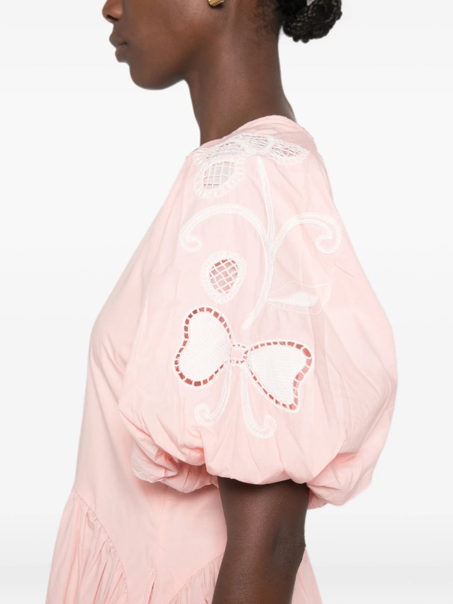 Stine Goya Stine Goya Broderie-anglaise Puff-sleeve Dress, view 4
