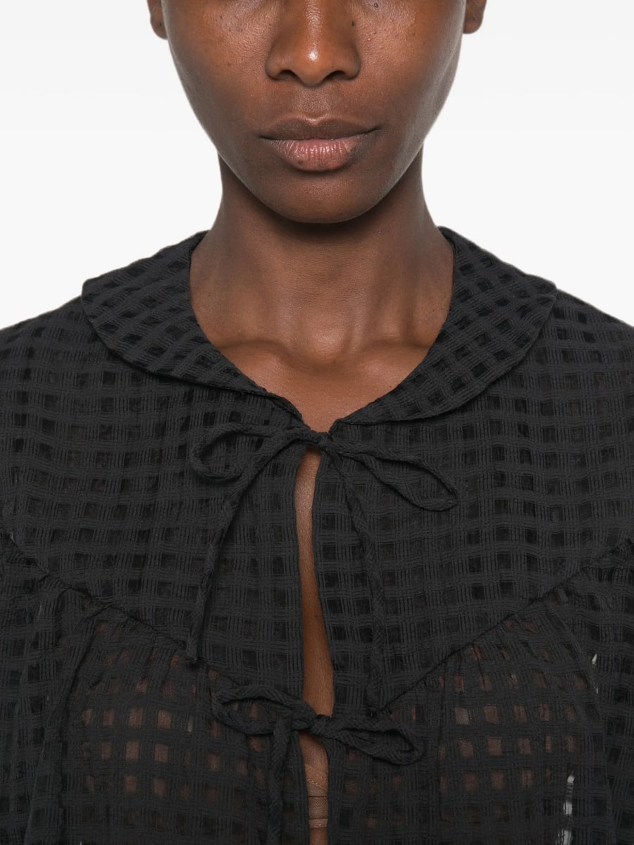 Stine Goya Stine Goya Gingham Tie-fastening Blouse, view 4